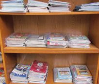 A large collection of Cardiff City football programmes 1980s-2000s