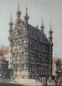 William Monk A cathedral A coloured etching Signed in pencil to the margin 65 x 48cm