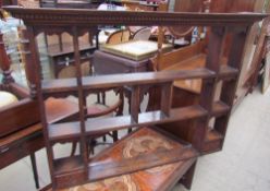 A 19th oak hanging shelves,