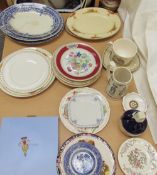 Assorted collectors plates together with other plates etc