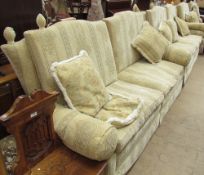 A set of three cream upholstered Knowle settees