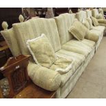 A set of three cream upholstered Knowle settees