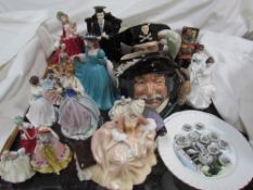 A Royal Doulton figure Reverie, together with a collection of Royal Doulton and Coalport figures,