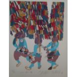 Masaaki Tanaka Festival Dancing in Hyogo A Limited edition lithograph No.