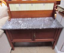 An Edwardian mahogany washstand,