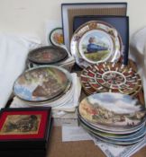 Assorted Royal Crown Derby 1128 pattern dinner plates, dessert plates and a side plate,