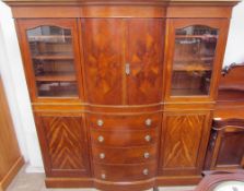 An Edwardian mahogany triple wardrobe,