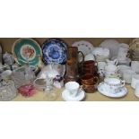A Royal Doulton Morning Star part tea set together with a floral decorated part tea set,