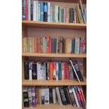 A collection of books including the Living Planet, reference books, history books,