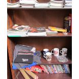 Assorted rugby programmes, mugs, clothing,