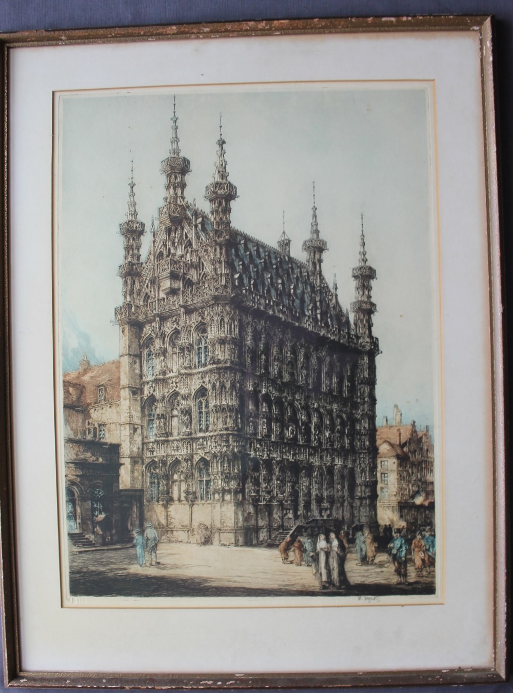 William Monk A cathedral A coloured etching Signed in pencil to the margin 65 x 48cm - Image 3 of 4