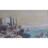 Luigi Barozzi River scene Watercolour A pair Together with E.