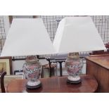 A pair of oriental inspired table lamps