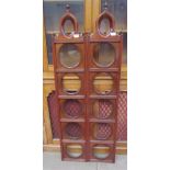 A pair of mahogany plate display stands