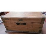 A camphor wood coffer with a recessed table to the front,
