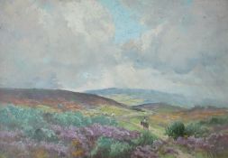 W Ashton Egton Moor Oil on board Signed Inscribed verso 29 x 42cm