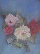 B J Thomas Roses Pastel Signed Together with a D M Dent racing print, other prints, watercolours,