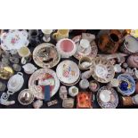 A Danish part tea set together with a Japanese Imari jardiniere, jugs, Royal Doulton plates, vases,