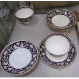 A Crown Staffordshire part tea set