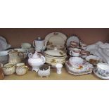 An Alfred Meakin part dinner set together with other part tea sets,