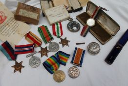 Two World War I medals including The British War medal and the Victory medal, issued to 71016 Pte.