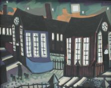 Karl Davies A church lit from the inside Oil on canvas Signed and dated 2011 verso 39.5 x 49.