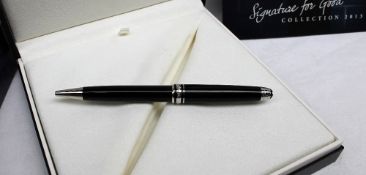 A Mont blanc Meisterstuck platinum line UNICEF signature for goodclassique ballpoint pen,