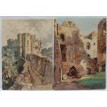 Joseph Edward Hennah Martins tower, Chepstow Castle Watercolour Signed and dated 41 35.5 x 25.