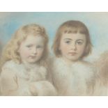 E Tayler Head and shoulder portraits of young children Watercolour Signed and dated 1880 26.