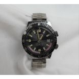 A gentleman's stainless steel Sicura wristwatch,