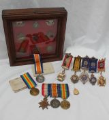 A set of three World War I medals including the 1914-15 Star,