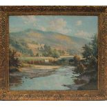 Joseph Edward Hennah Newbridge-on-Usk Oil on canvas Signed and dated 1941, inscribed verso 49.