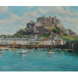 Francis G Trott Mont Orgueil Castle, Jersey Oil on canvas Signed Dated 1965 verso 49.5 x 59.