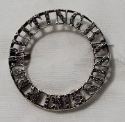 Diamond and ruby recruiting bands brooch,