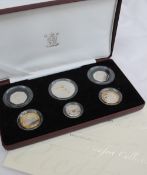 An Elizabeth II United Kingdom 2006 Piedfort six coin silver proof collection, £5 - 50p,