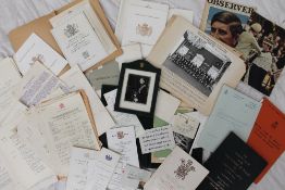 Assorted ephemera and photographs relating to the Investiture of His Royal Highness The Prince of