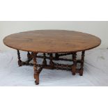 An 18th century style oak wake table,