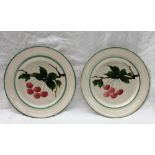 A pair of Llanelly Art Pottery plates,