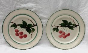 A pair of Llanelly Art Pottery plates,