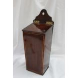 A George III mahogany candle box,