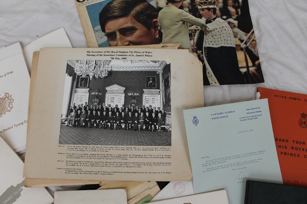 Assorted ephemera and photographs relating to the Investiture of His Royal Highness The Prince of - Image 7 of 7