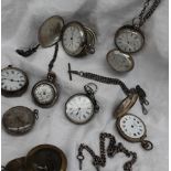 A late Victorian silver hunter pocket watch,