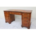 A Victorian burr walnut desk,