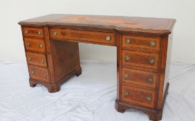 A Victorian burr walnut desk,