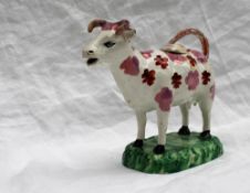 A Swansea pottery cow creamer,