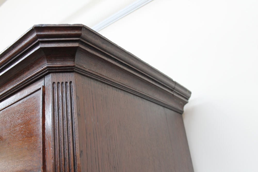 A George III oak chest on chest, - Image 3 of 5