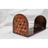 A Tonbridgeware parquetry decorated rosewood book slide,