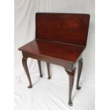 A 19th century mahogany tea table,