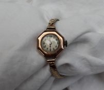 A Lady's 9ct yellow gold Rolex wristwatch,