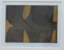 Islwyn Watkins Black & ochre Etching with aquatint Artists proof Signed,